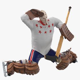 Ice Hockey Goalie Guarding 02 Pose model